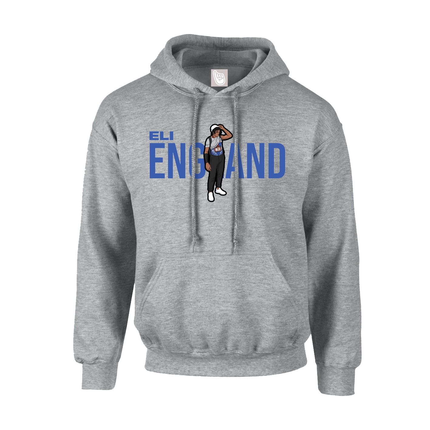 Hoodie — Player Name in Grey