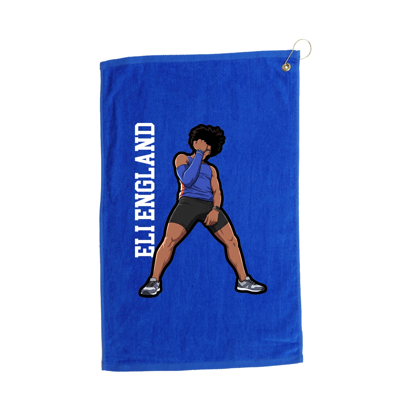 Golf Towel — Name Vertical in Royal