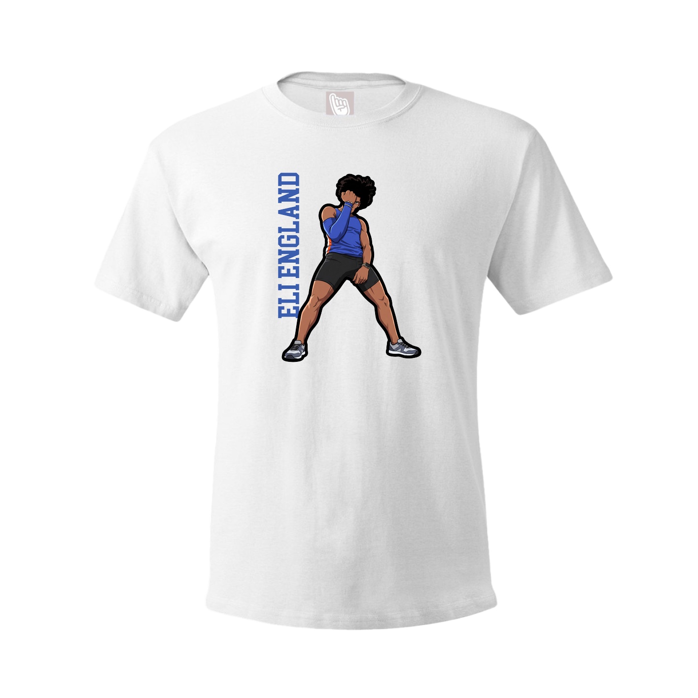 Youth Tee — Name Vertical in White