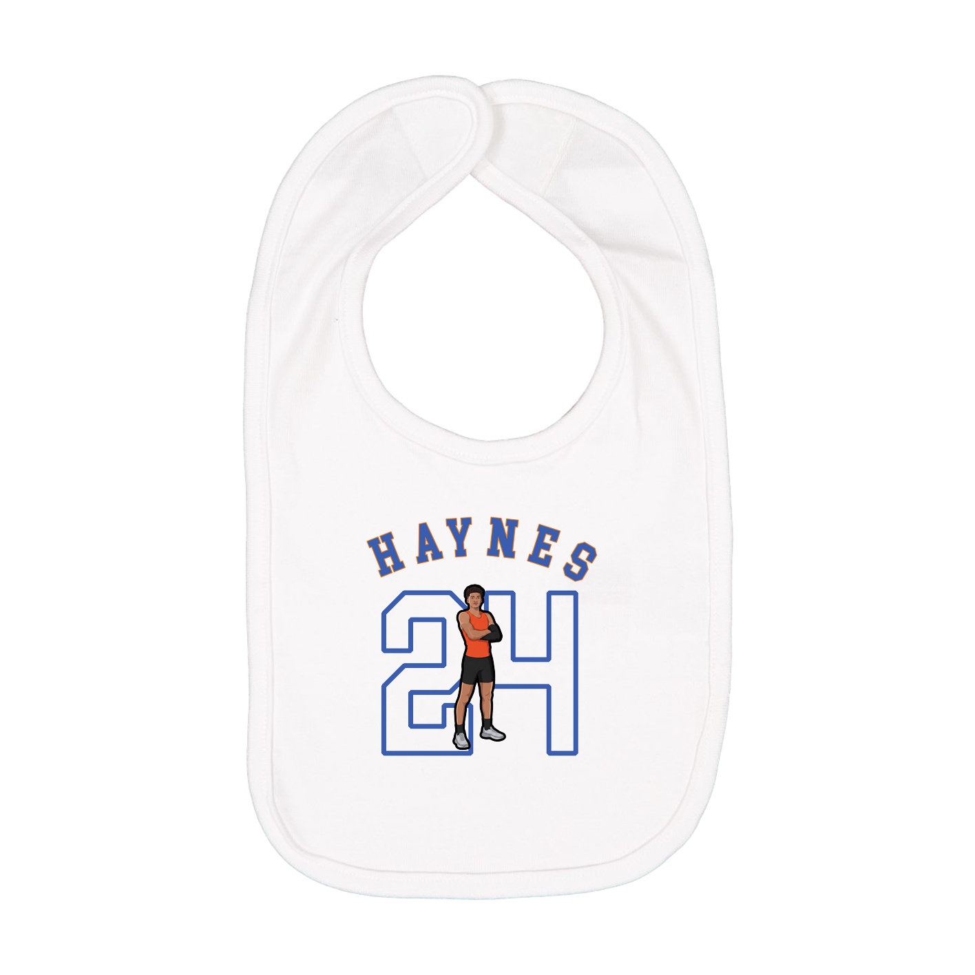 Infant Bib — Shirsey Arch in White