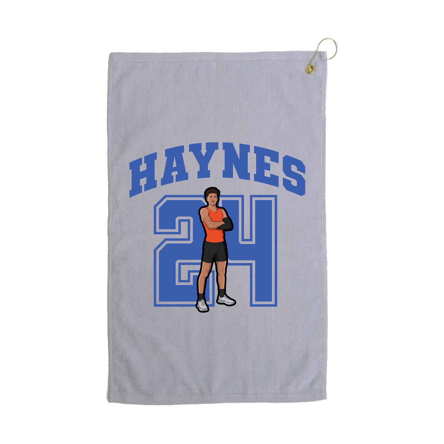 Golf Towel — Number in Grey