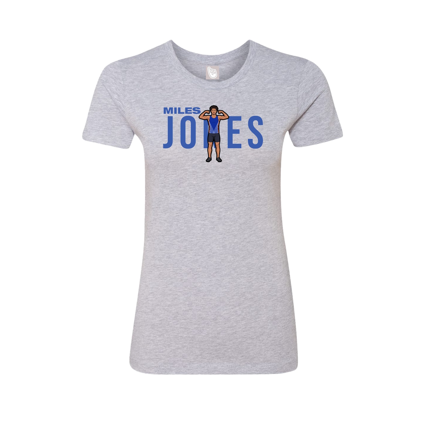 Fitted Women's Tee — Player Name in Grey