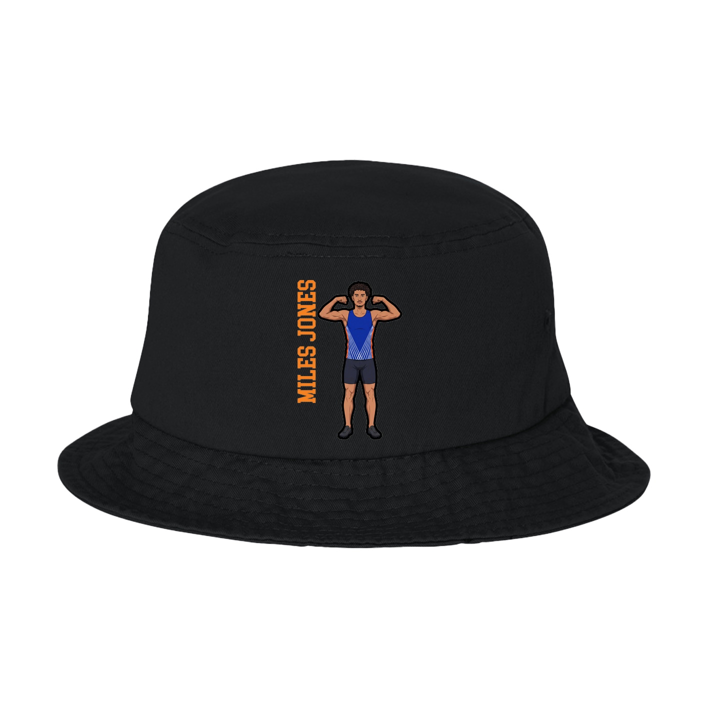 Bucket Cap — Name Vertical in Black