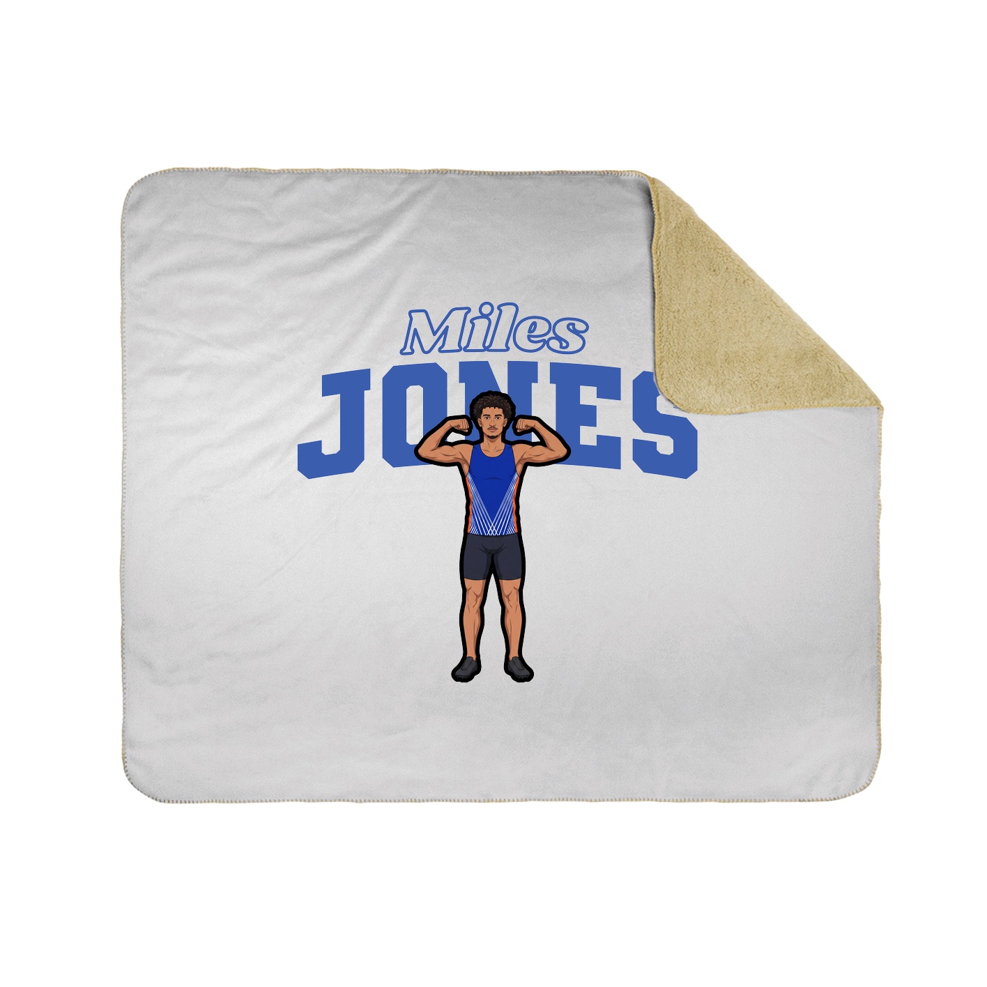 Throw Blanket — Name Arch in White