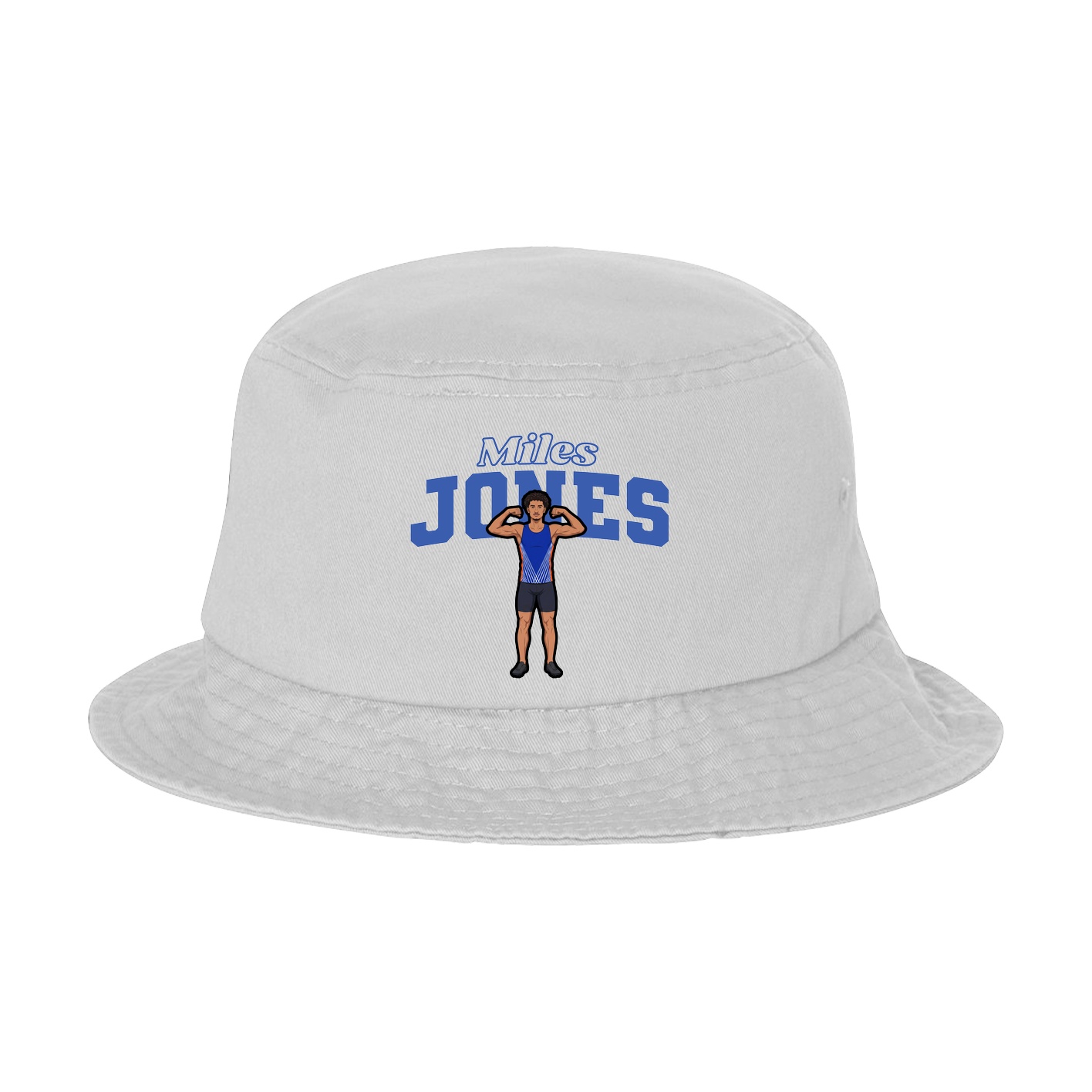 Bucket Cap — Name Arch in White