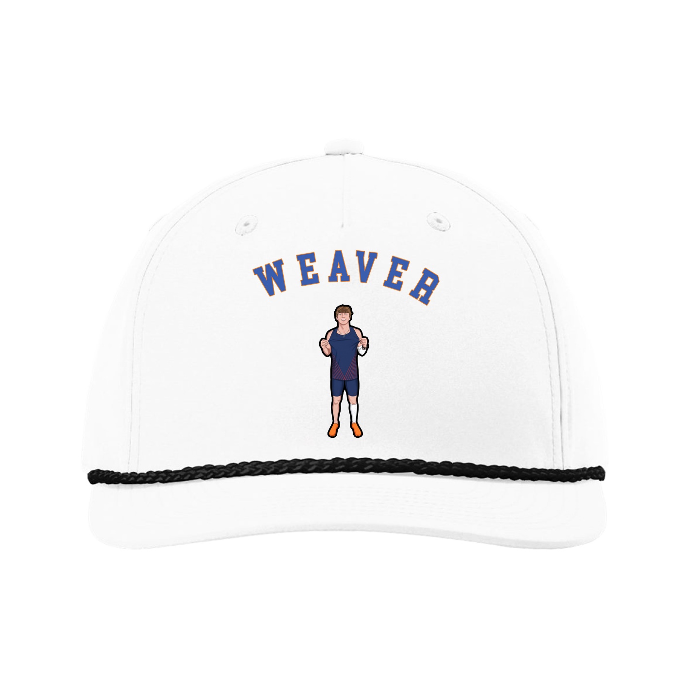 Five-Panel Classic Rope Cap — Shirsey Arch in White