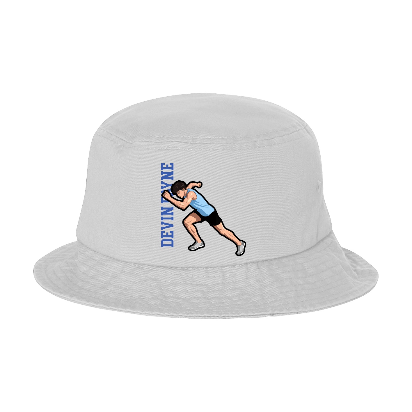 Bucket Cap — Name Vertical in White
