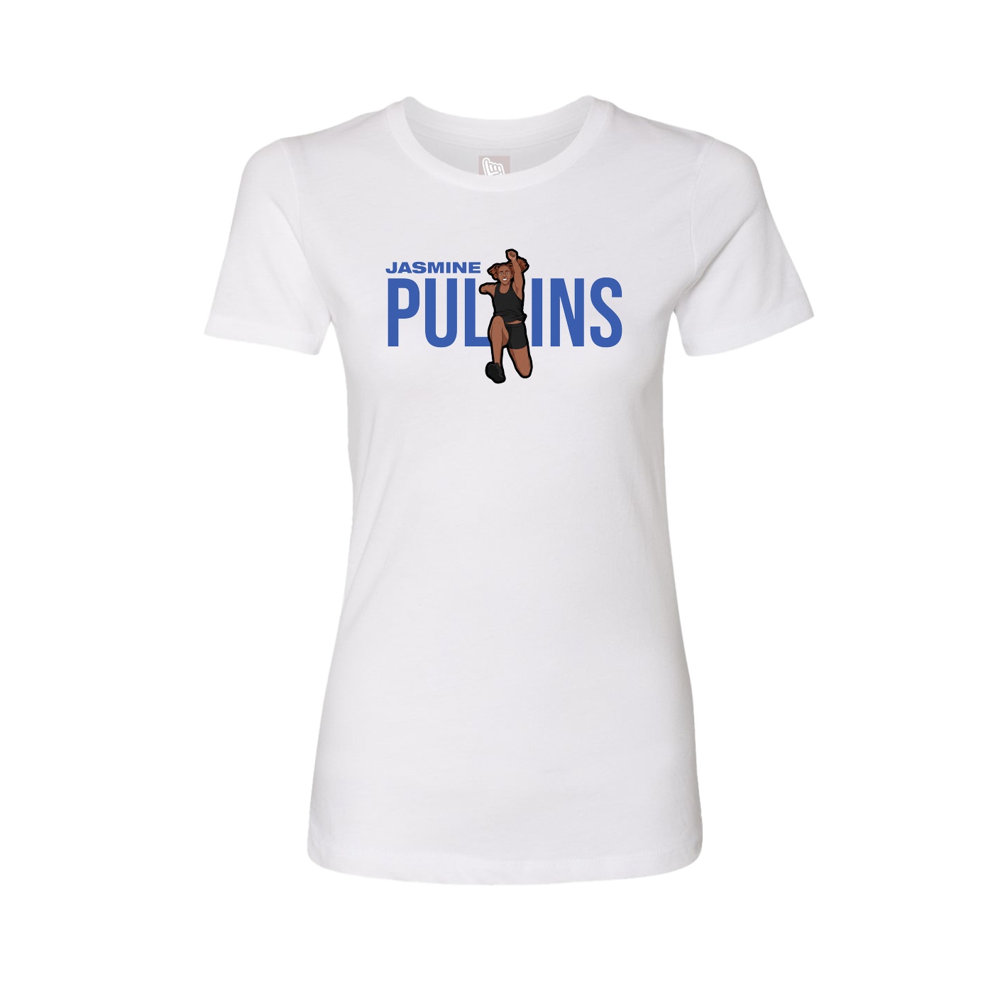 Fitted Women's Tee — Player Name in White