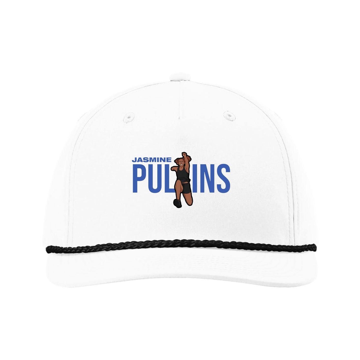 Five-Panel Classic Rope Cap — Player Name in White