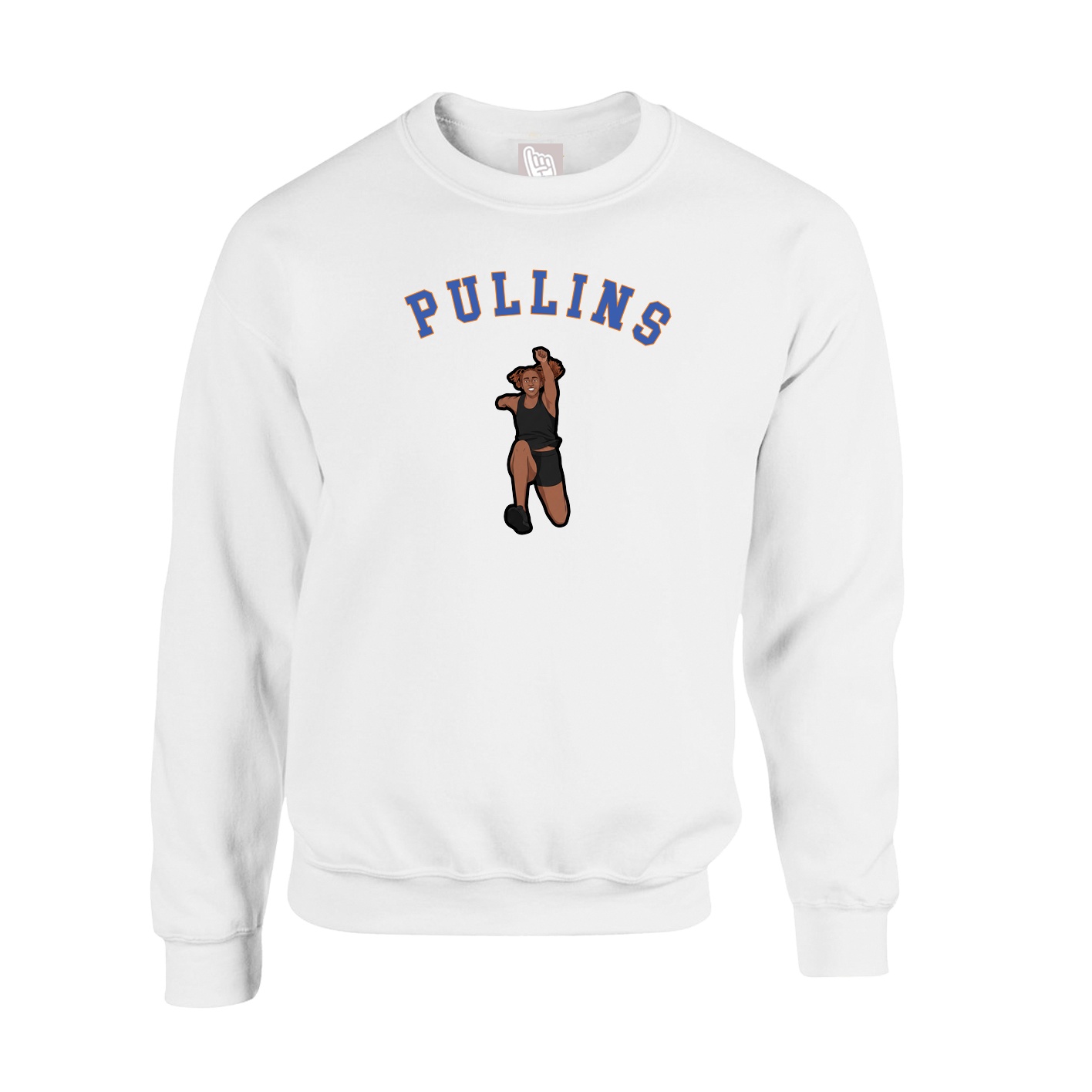 Fleece Crew — Shirsey Arch in White