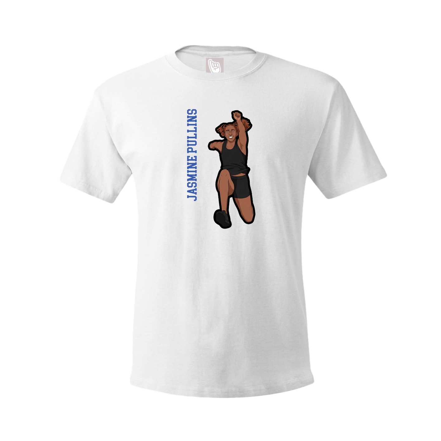 Tee — Name Vertical in White