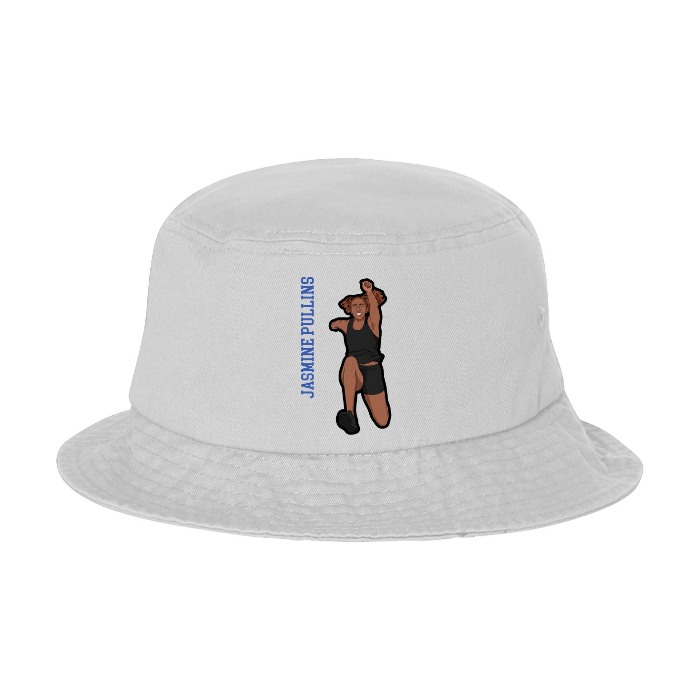 Bucket Cap — Name Vertical in White
