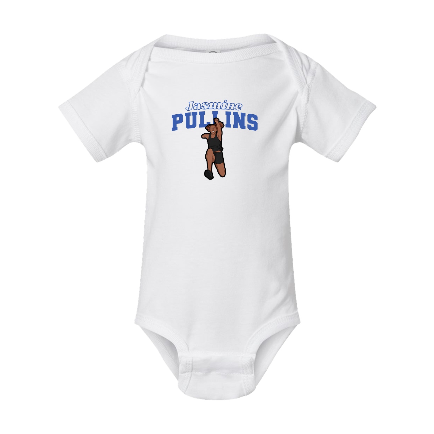 Baby Onesie — Name Arch in White
