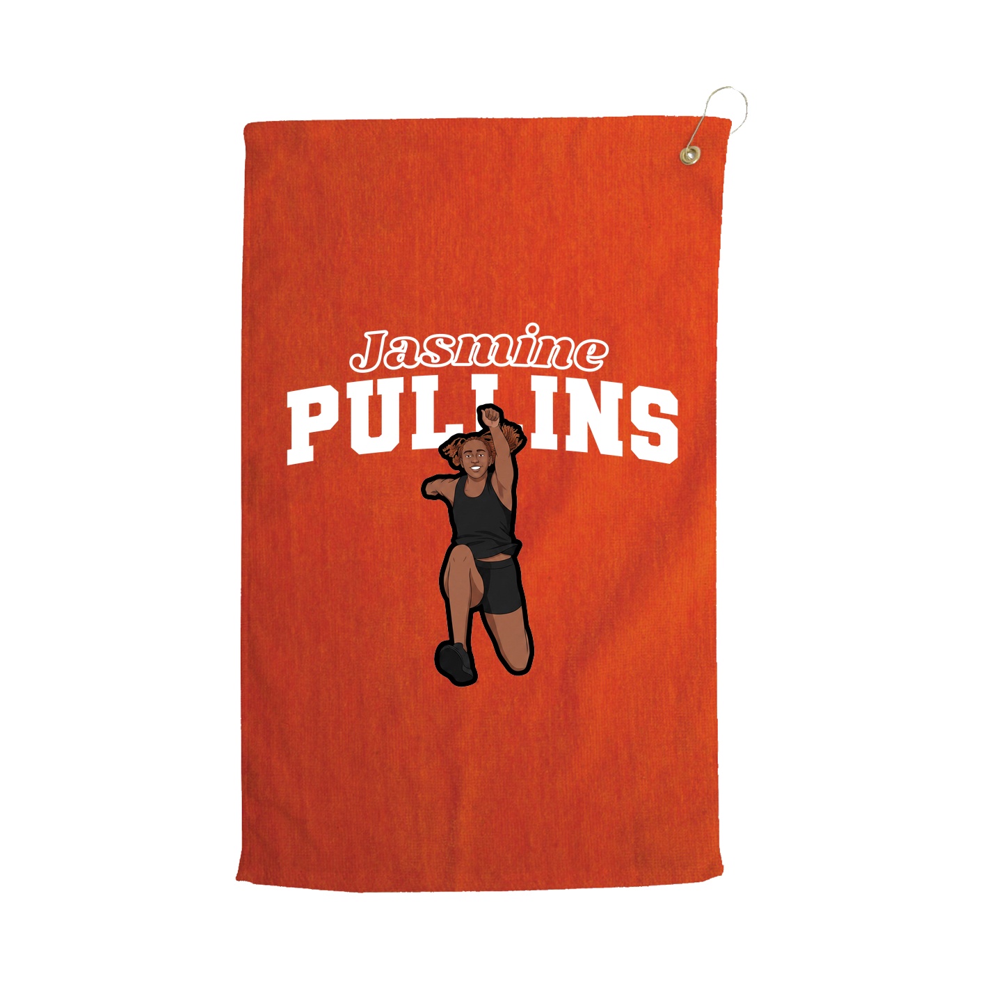 Golf Towel — Name Arch in Orange