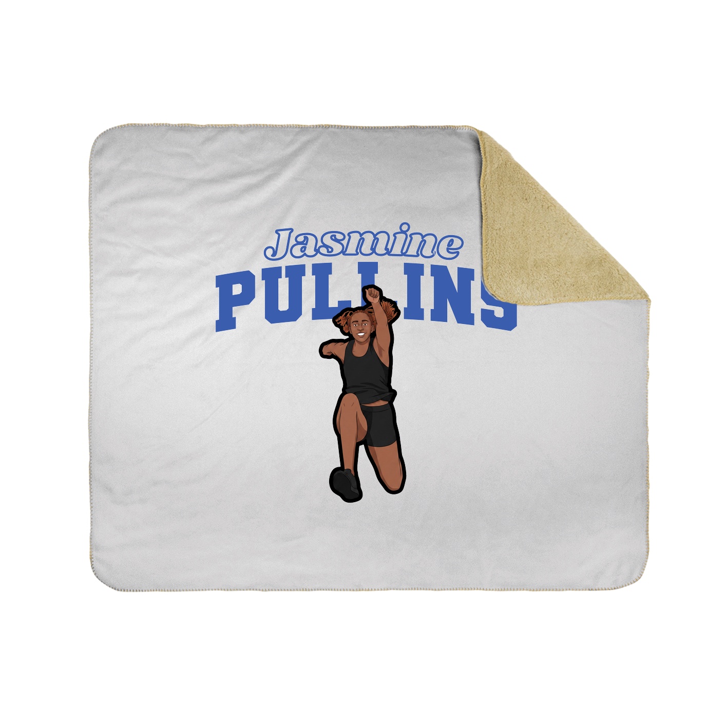 Throw Blanket — Name Arch in White