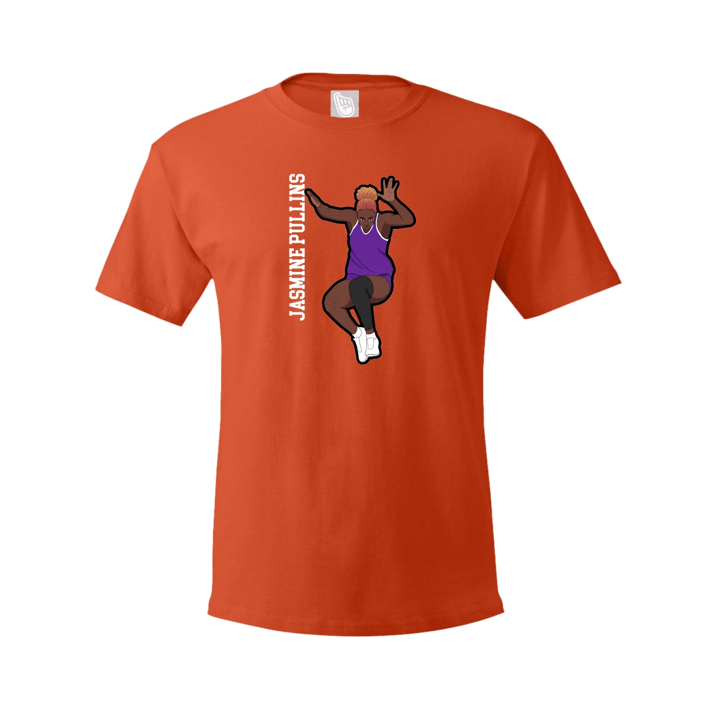 Tee — Name Vertical in Orange