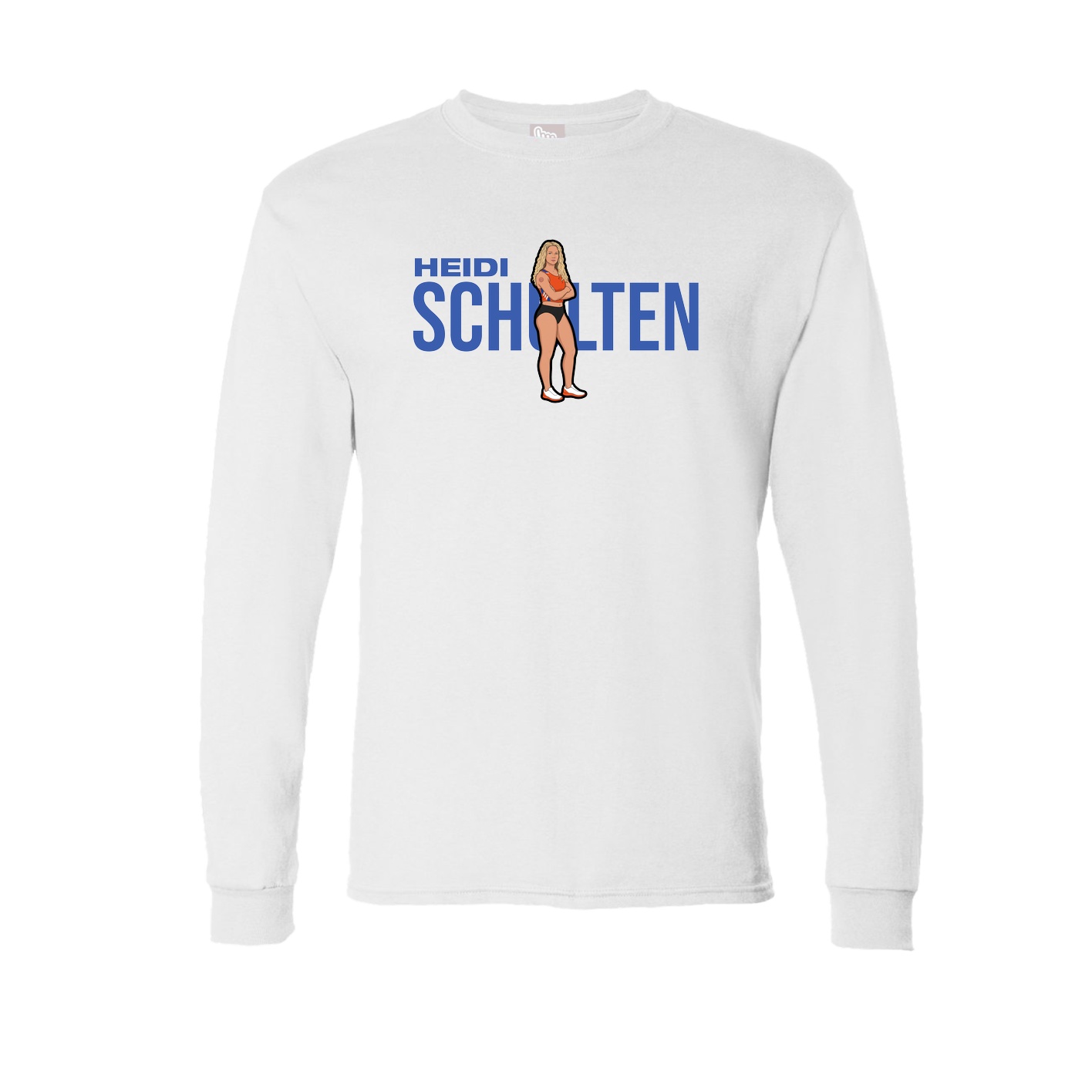 Long Sleeve Tee — Player Name in White
