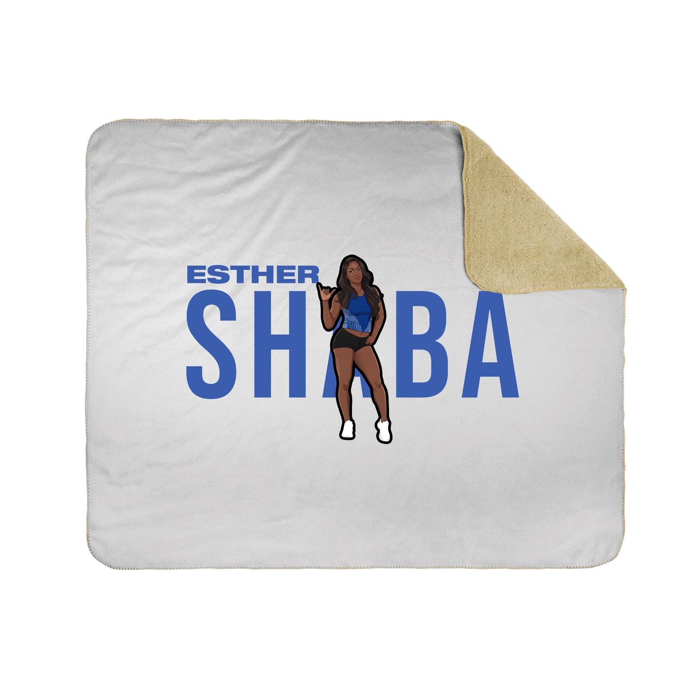 Throw Blanket — Player Name in White