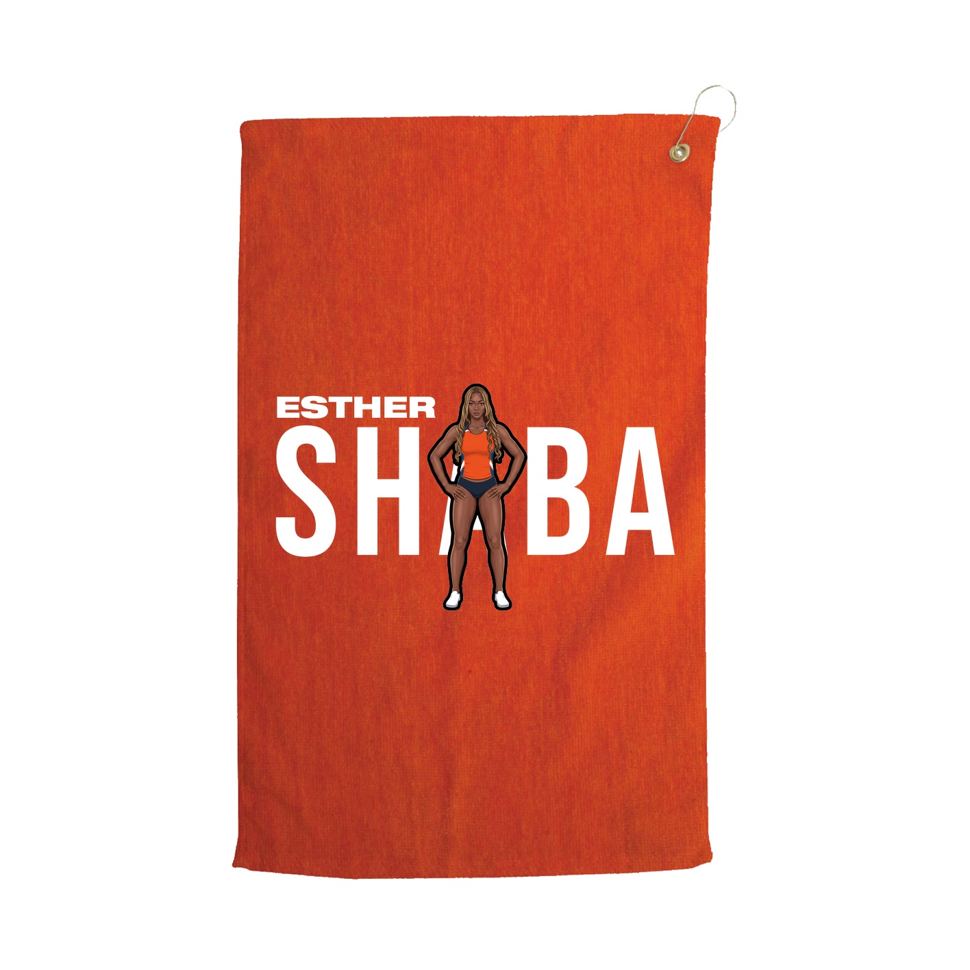 Golf Towel — Player Name in Orange