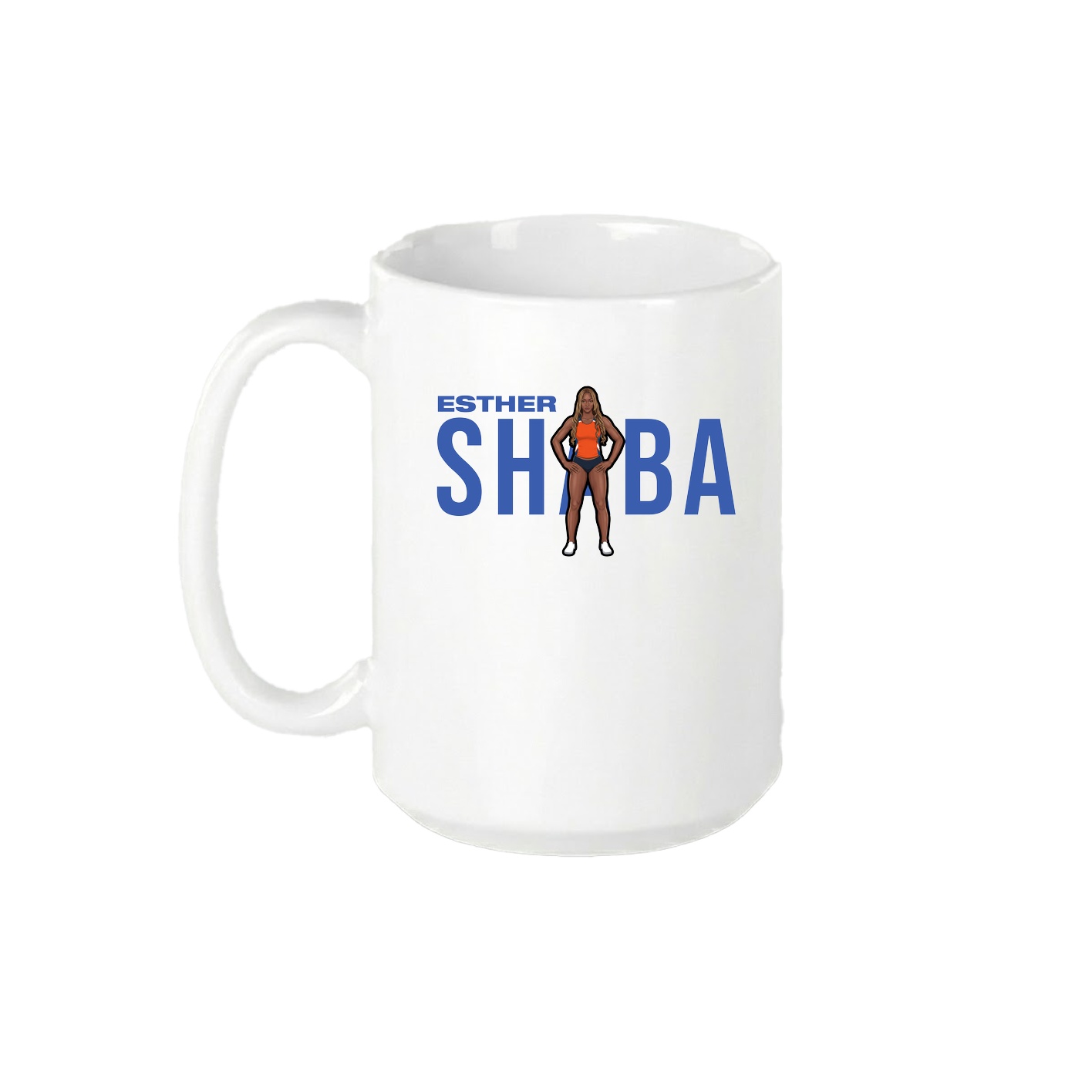 15oz Coffee Mug — Player Name in White