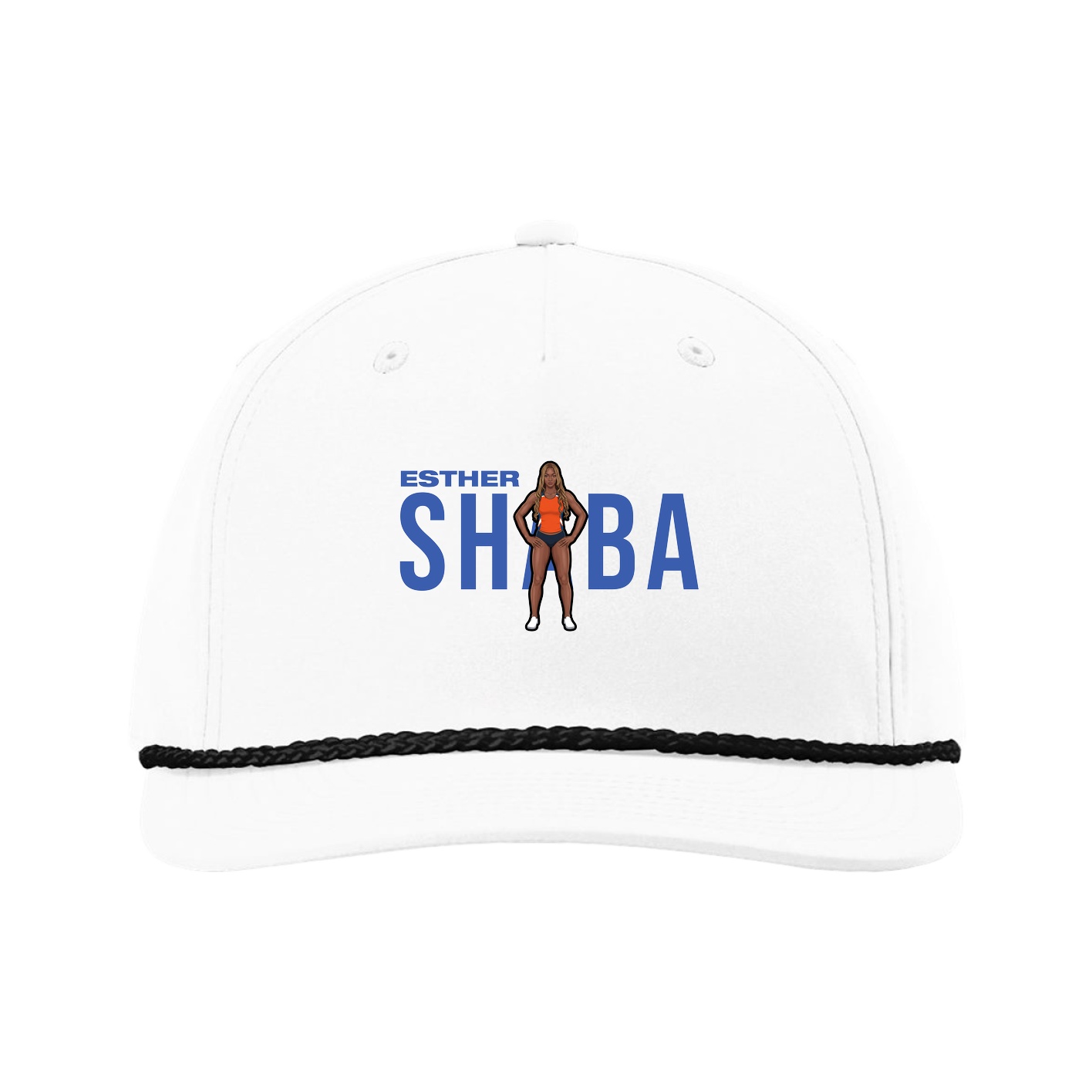 Five-Panel Classic Rope Cap — Player Name in White