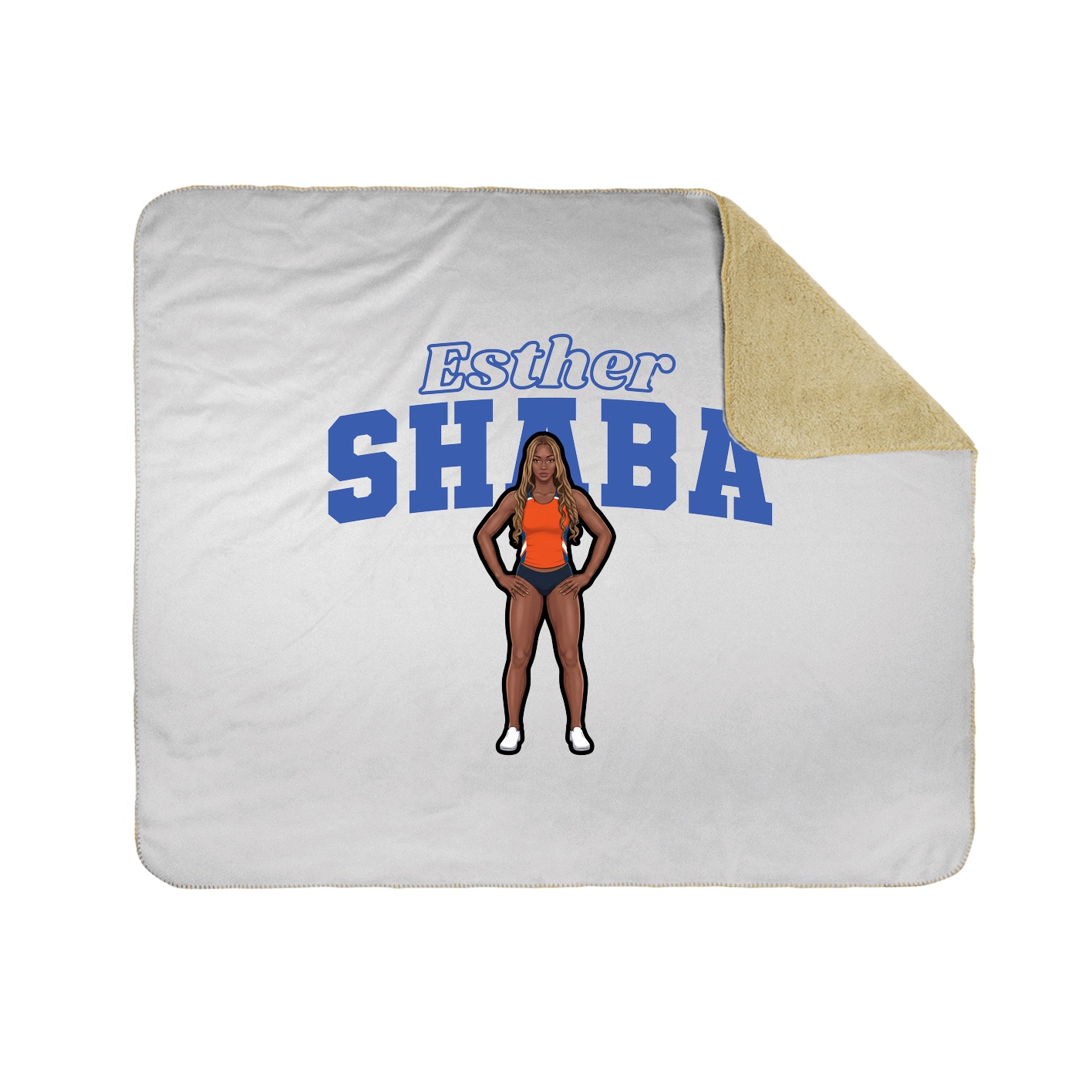 Throw Blanket — Name Arch in White