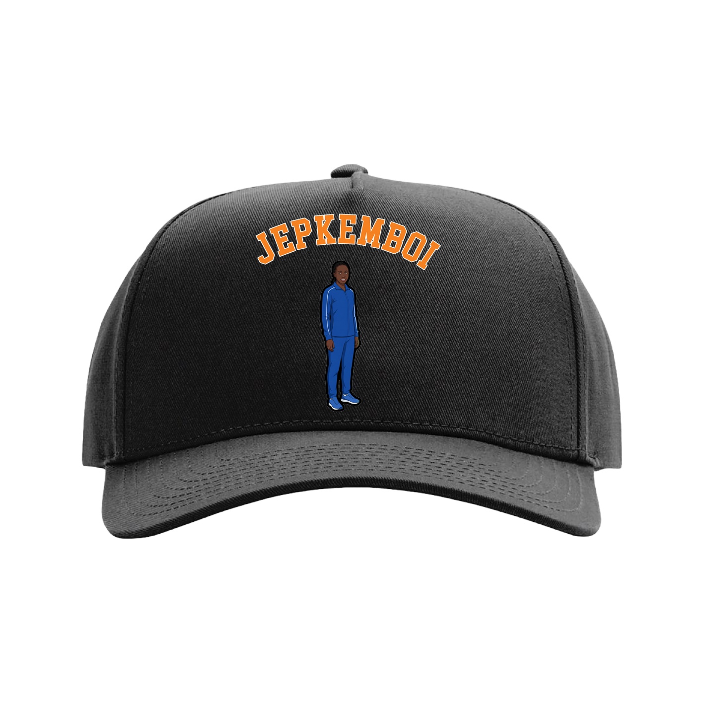 Full Fabric Five-Panel Champ Cap — Shirsey Arch in Black