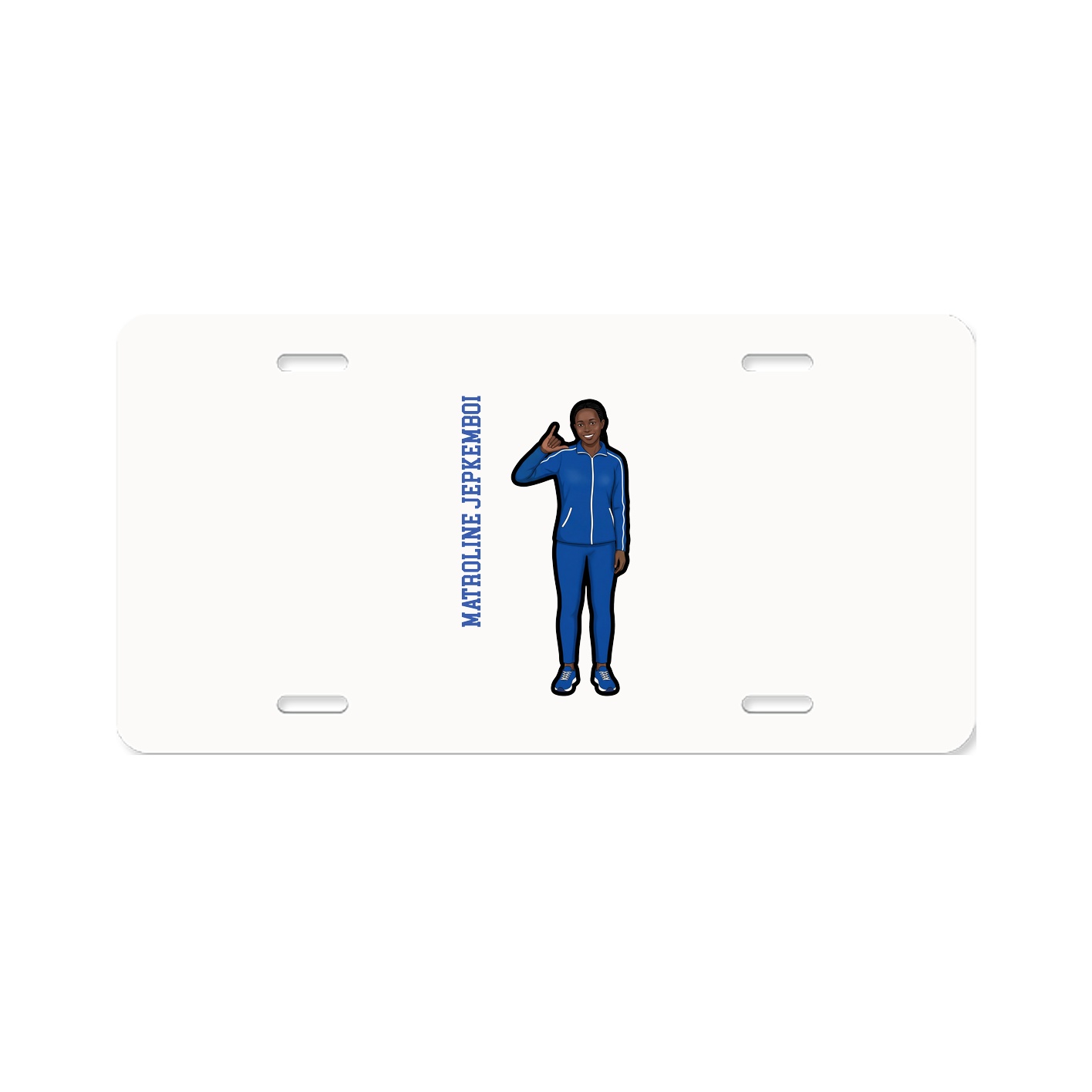 License Plate — Name Vertical in Classic