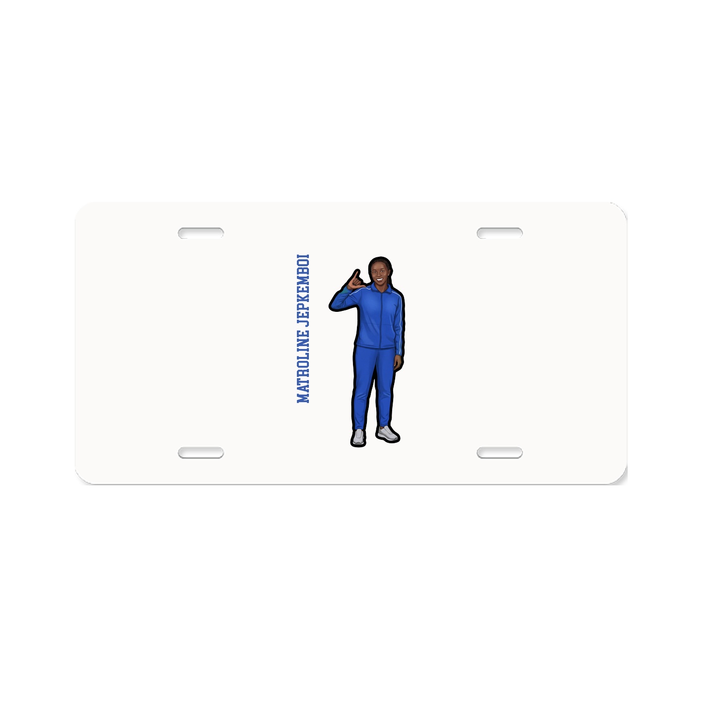 License Plate — Name Vertical in Classic