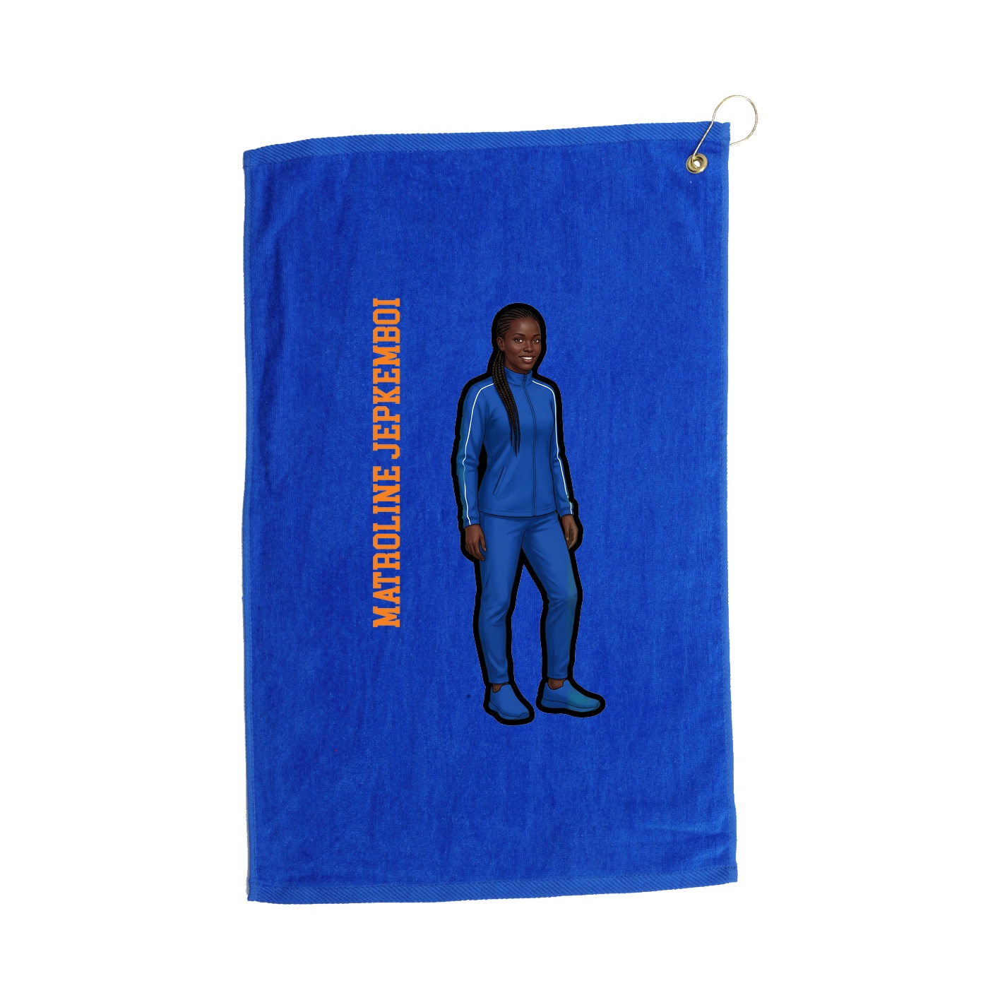 Golf Towel — Name Vertical in Royal