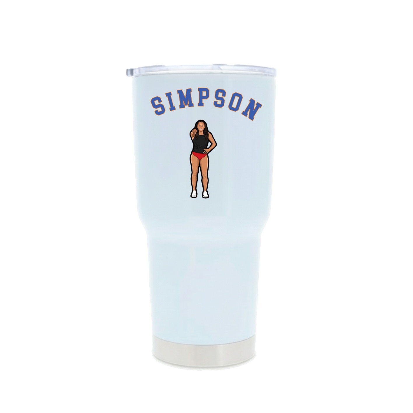 30oz Stainless Steel Tumbler — Shirsey Arch in White