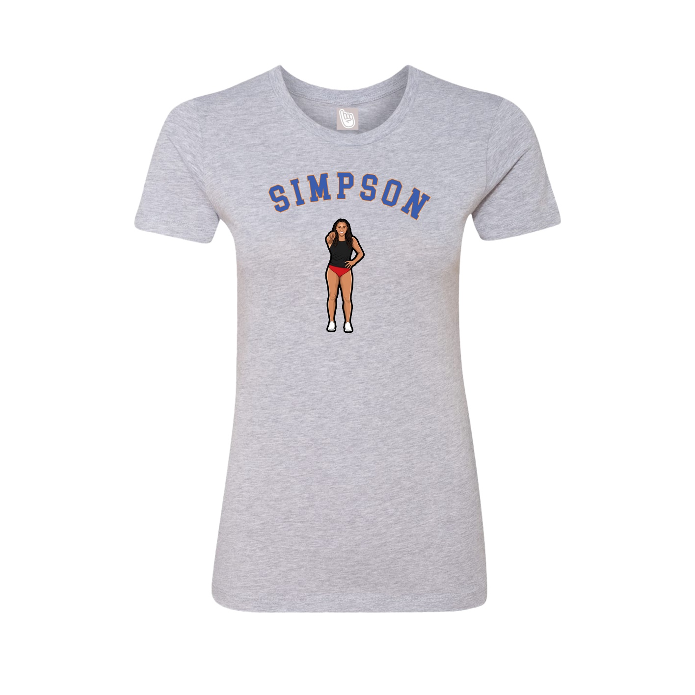 Fitted Women's Tee — Shirsey Arch in Grey