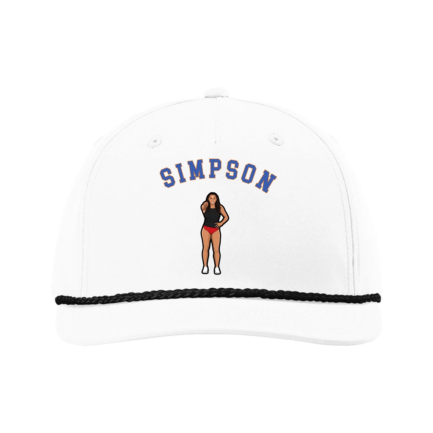 Five-Panel Classic Rope Cap — Shirsey Arch in White