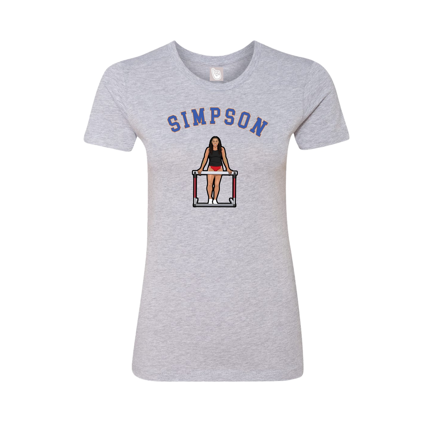 Fitted Women's Tee — Shirsey Arch in Grey