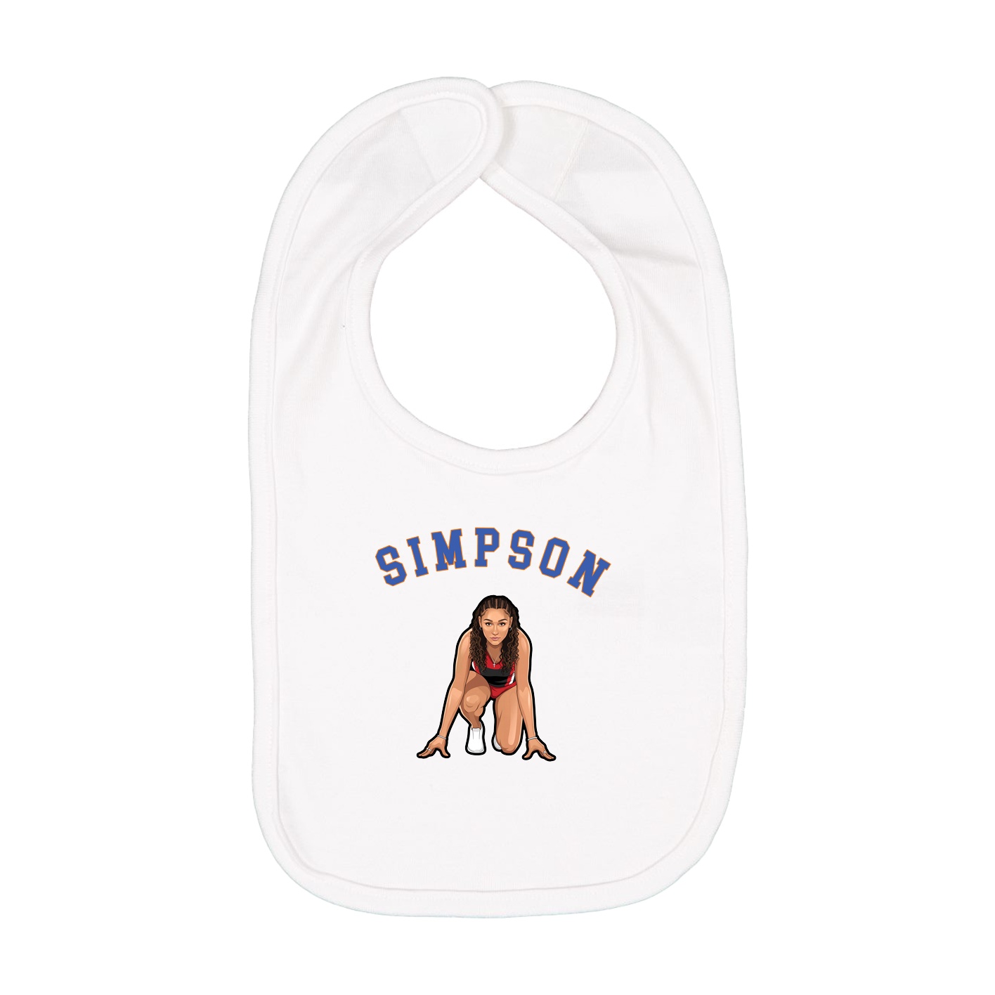 Infant Bib — Shirsey Arch in White