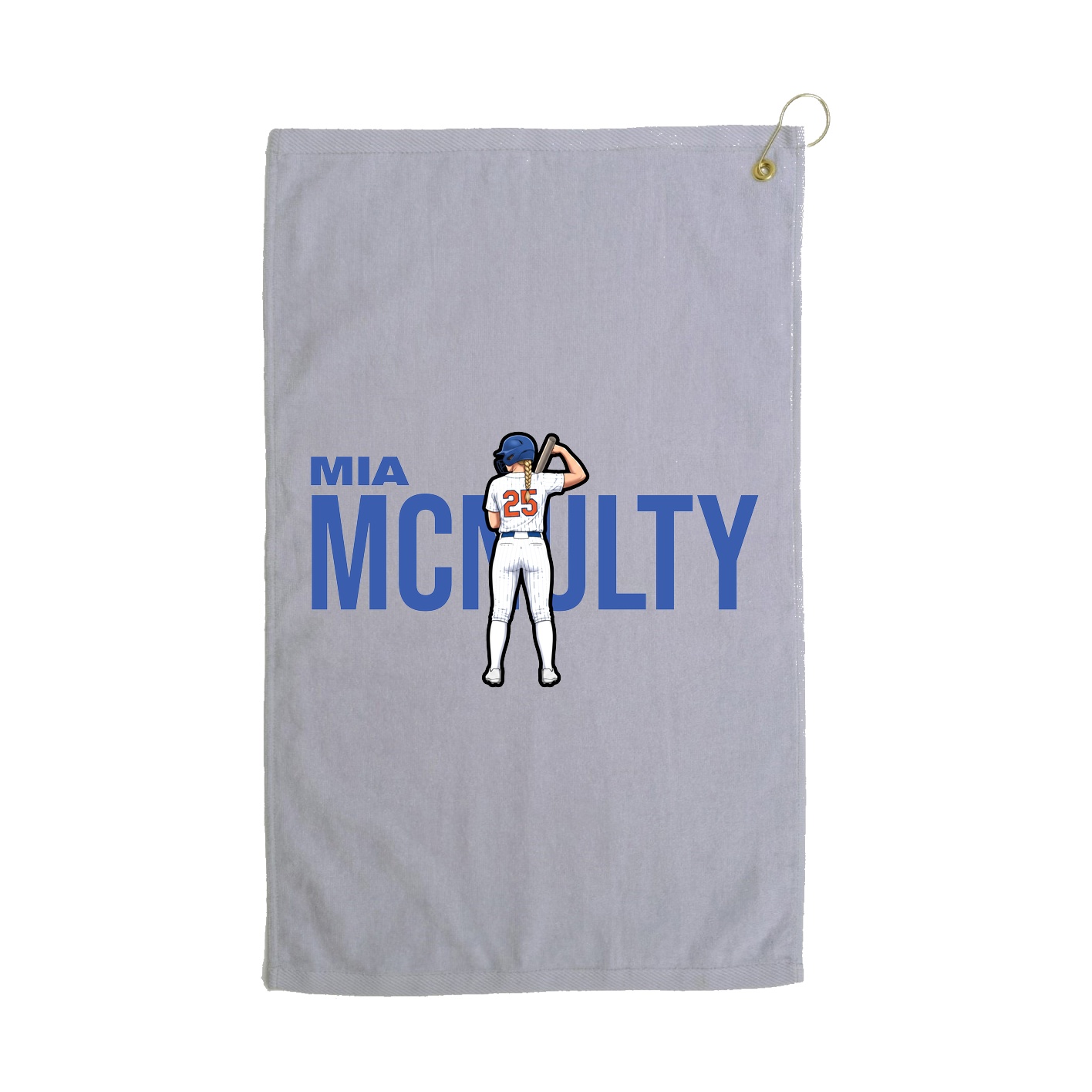 Golf Towel — Player Name in Grey