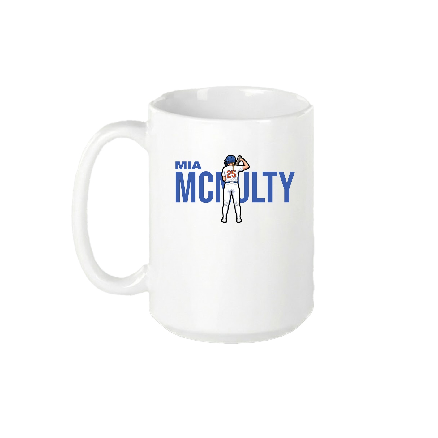 15oz Coffee Mug — Player Name in White