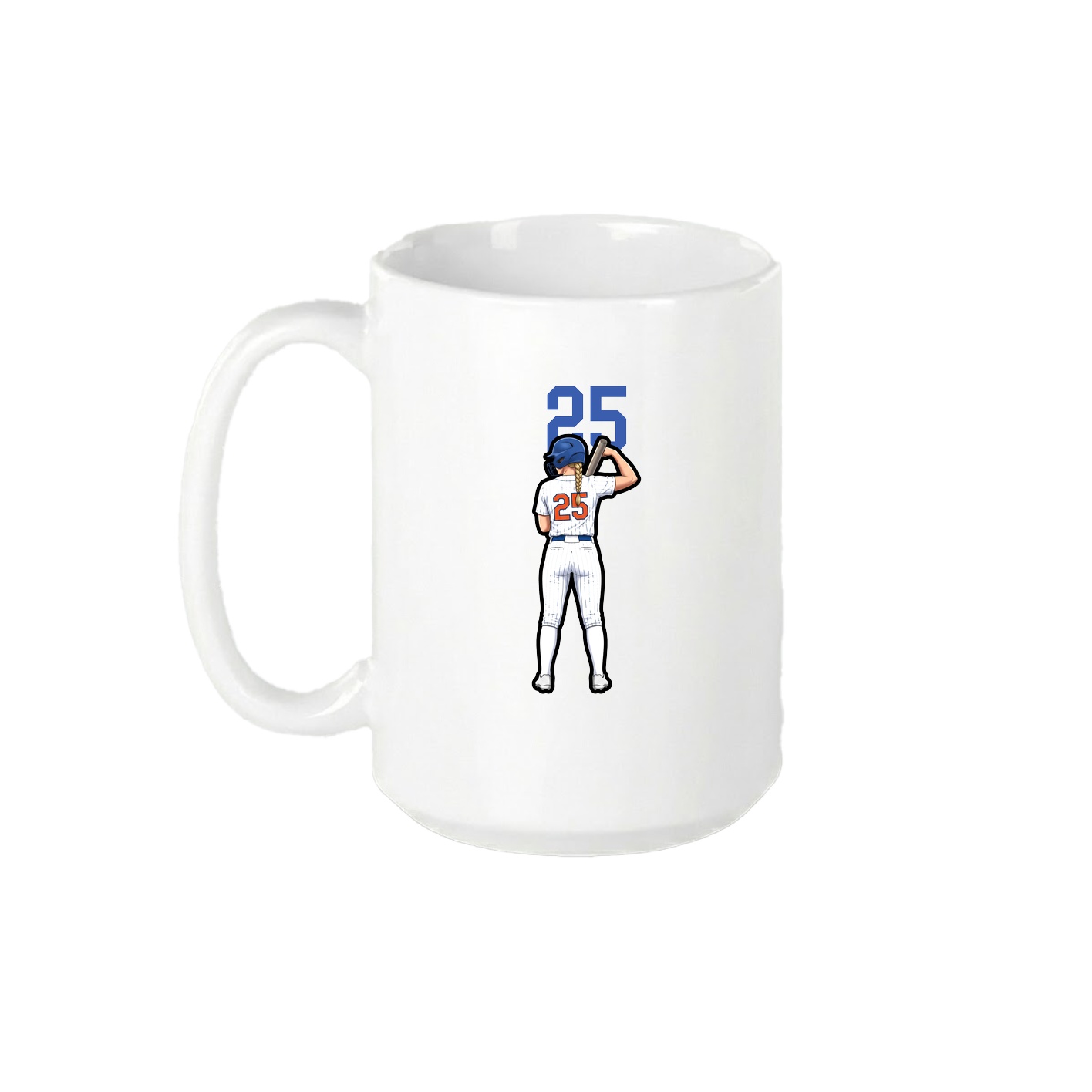 15oz Coffee Mug — Number Top in White