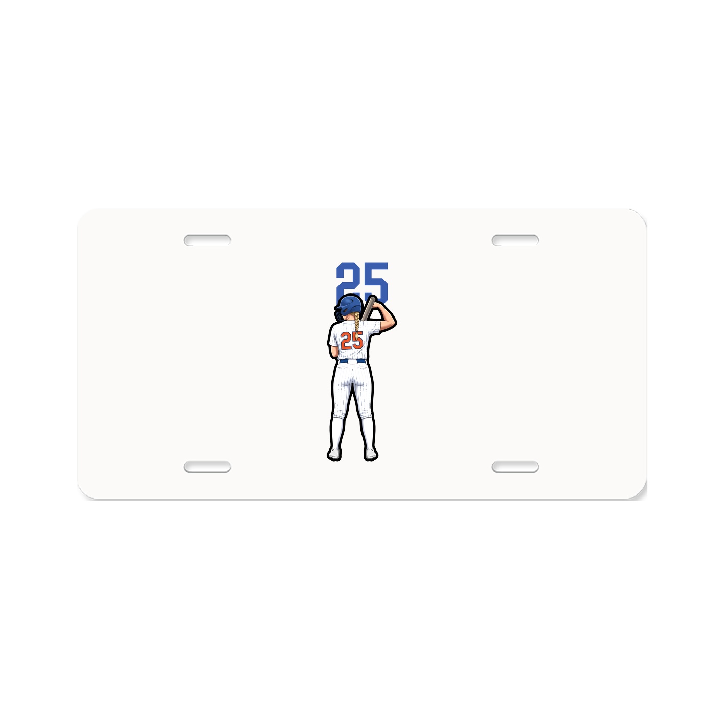 License Plate — Number Top in Classic