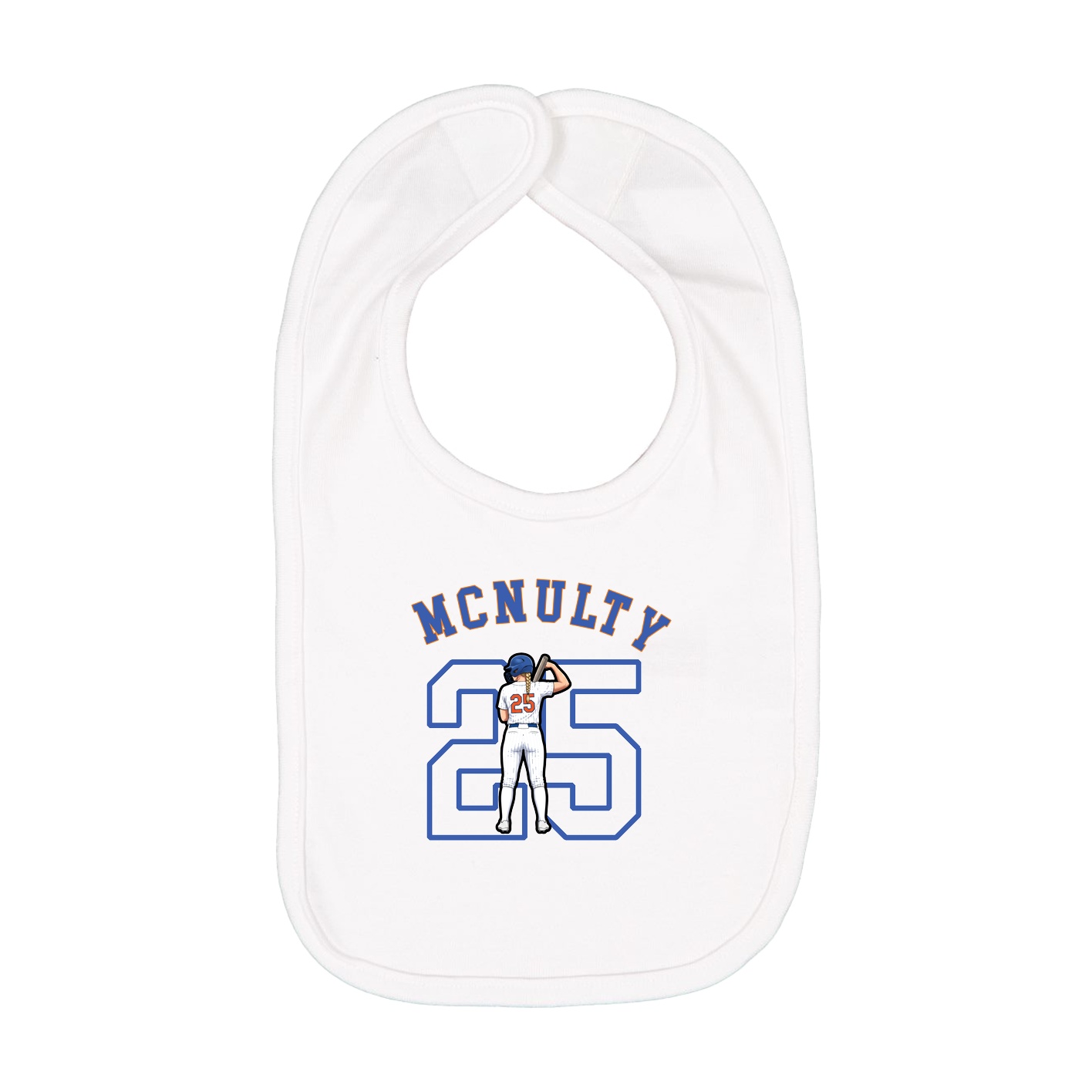 Infant Bib — Shirsey Arch in White