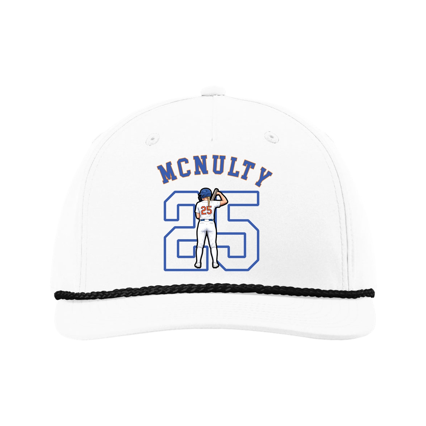 Five-Panel Classic Rope Cap — Shirsey Arch in White