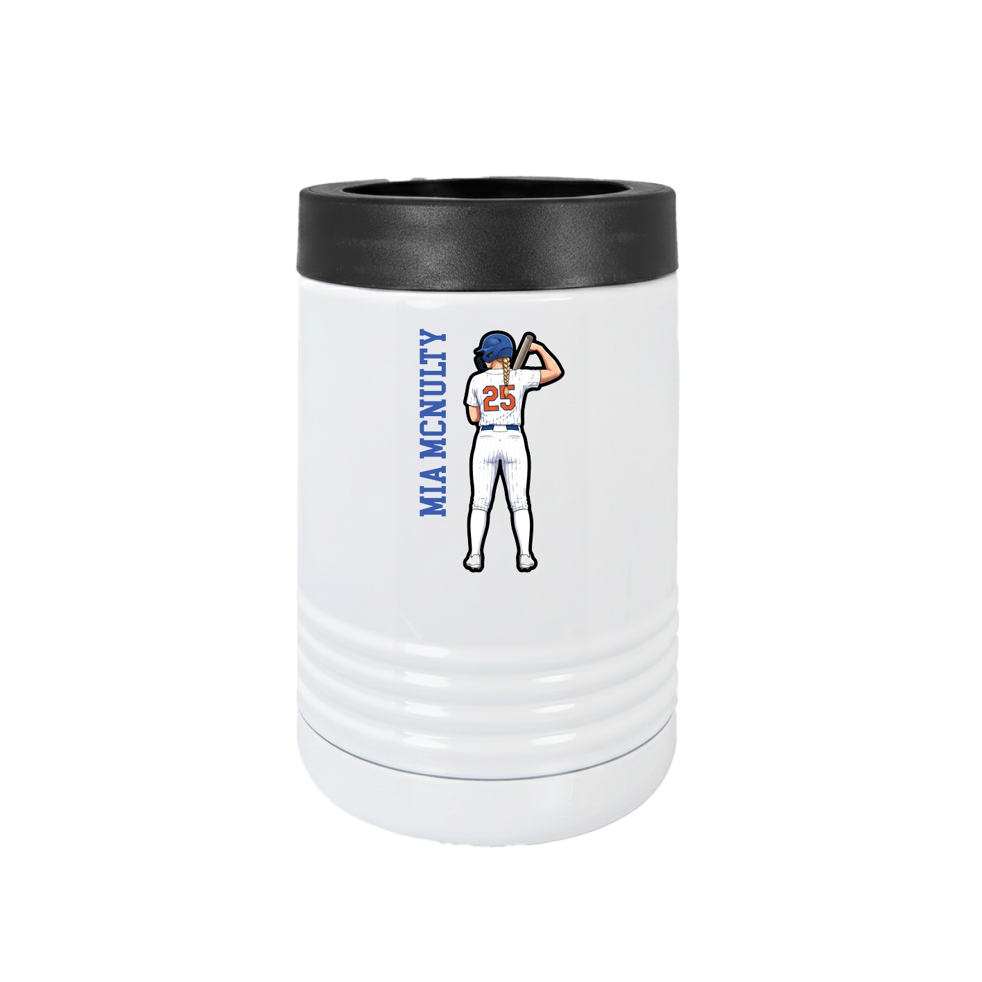 Beverage Holder — Name Vertical in White