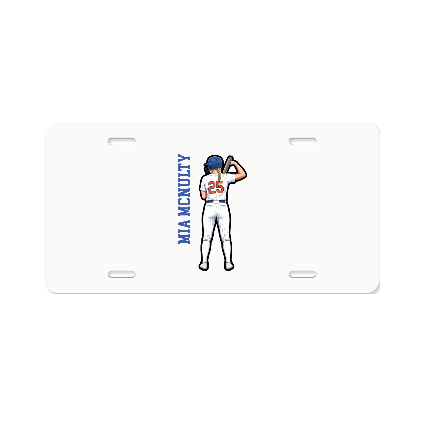 License Plate — Name Vertical in Classic