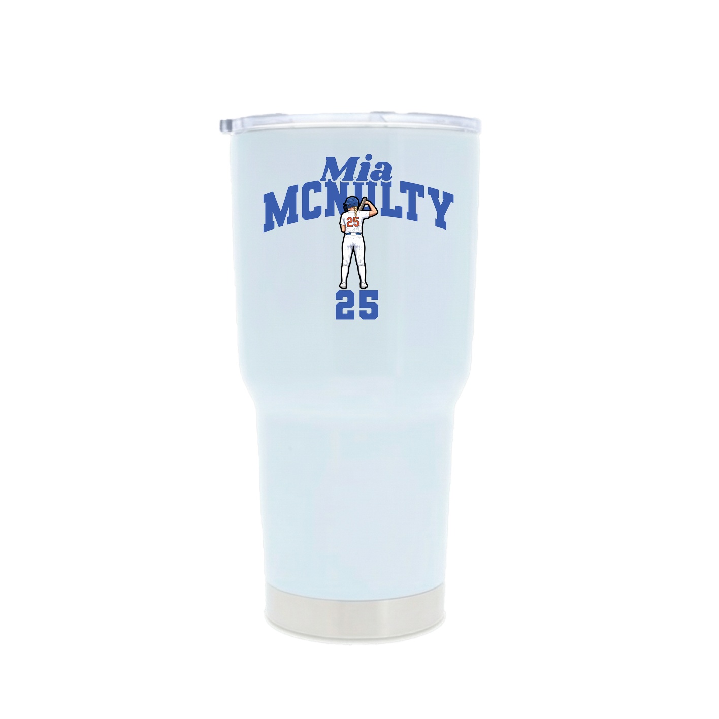 30oz Stainless Steel Tumbler — Signature Arch in White