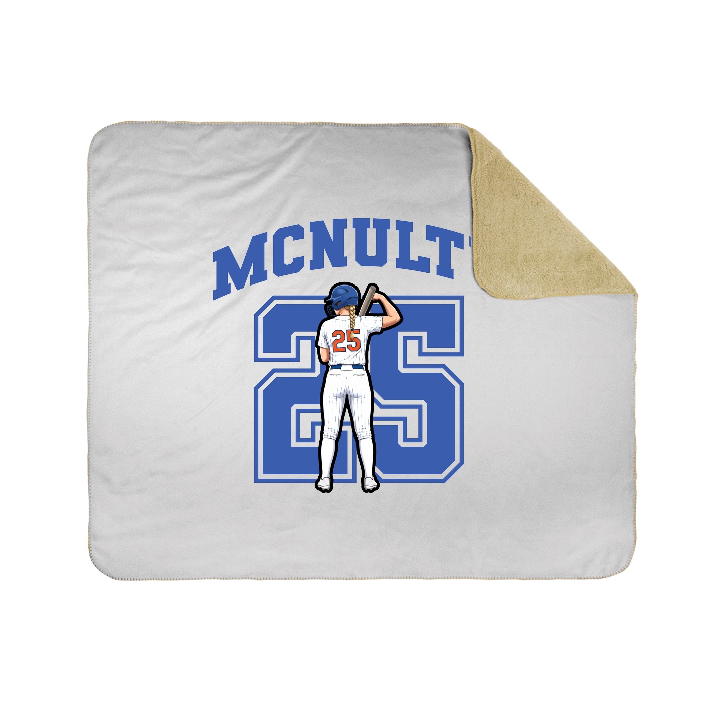 Throw Blanket — Number in White