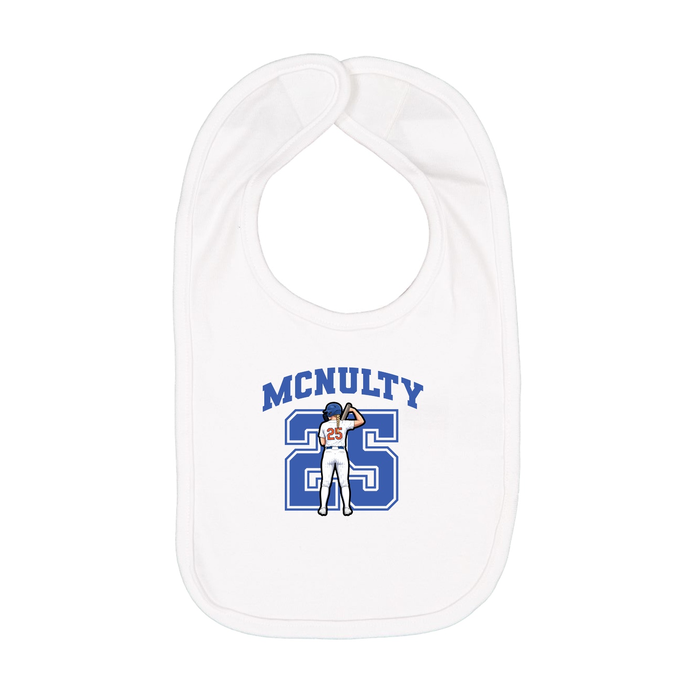 Infant Bib — Number in White