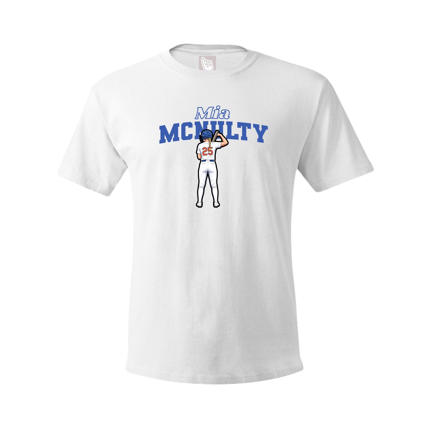 Youth Tee — Name Arch in White