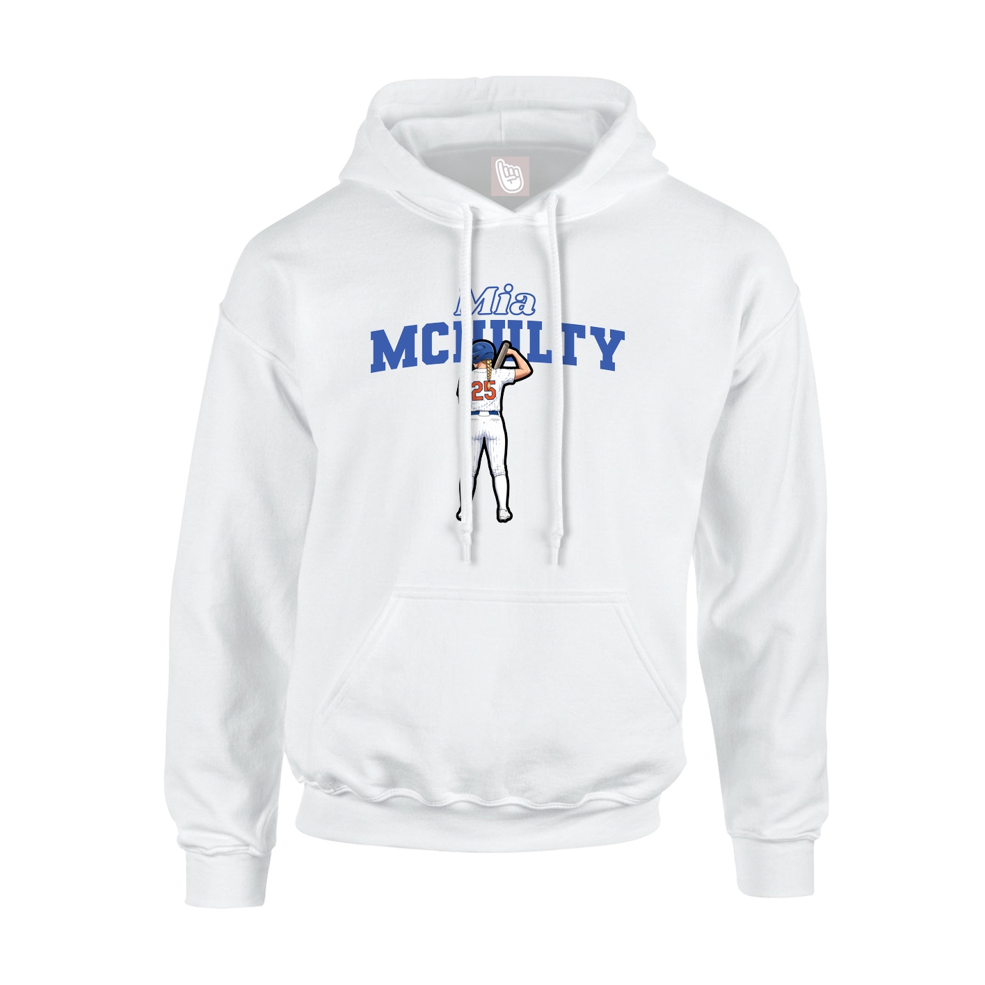 Hoodie — Name Arch in White