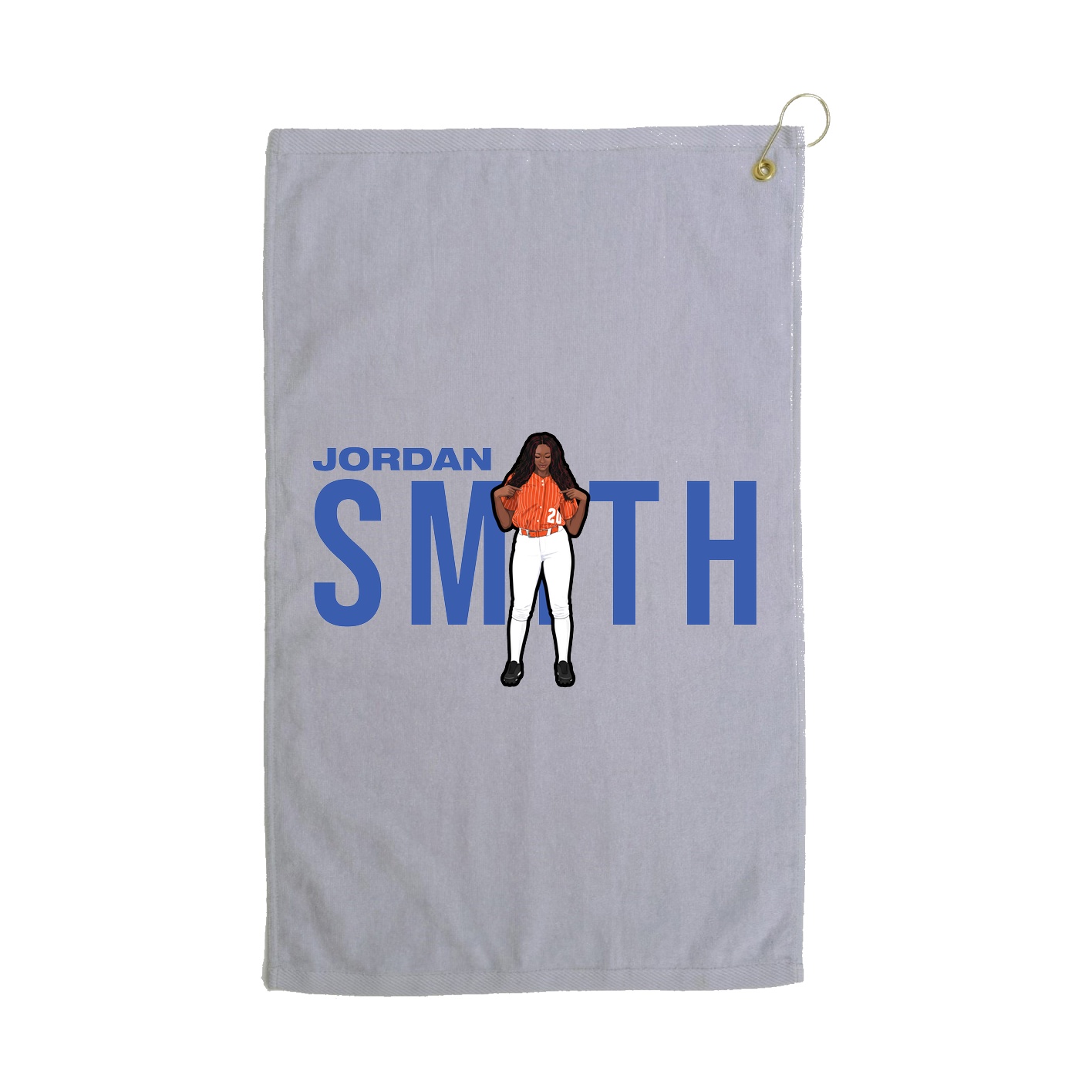 Golf Towel — Player Name in Grey