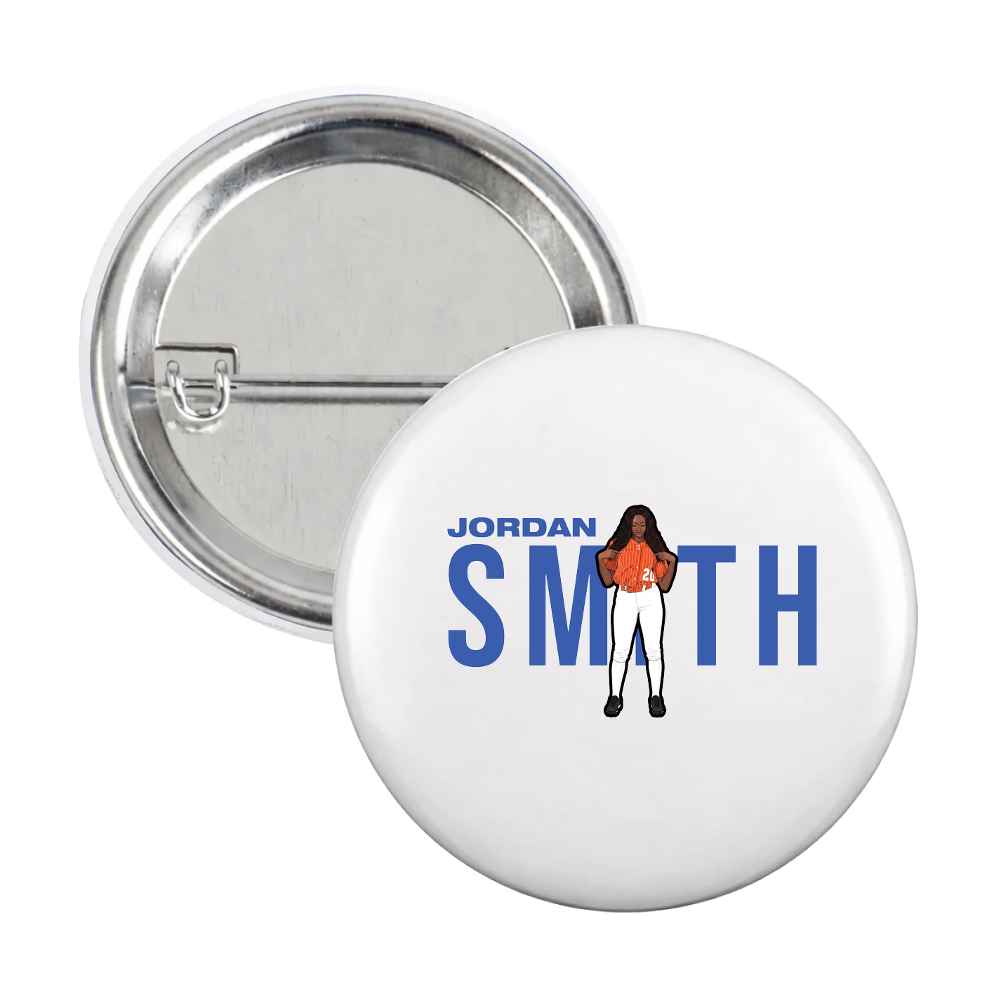 Game Day Button — Player Name in White
